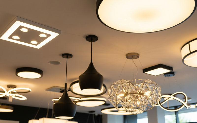 Internal Lighting Installation Ceiling Lights: Installation of all types of ceiling fixtures, including pendant lights, chandeliers, and flush mounts.